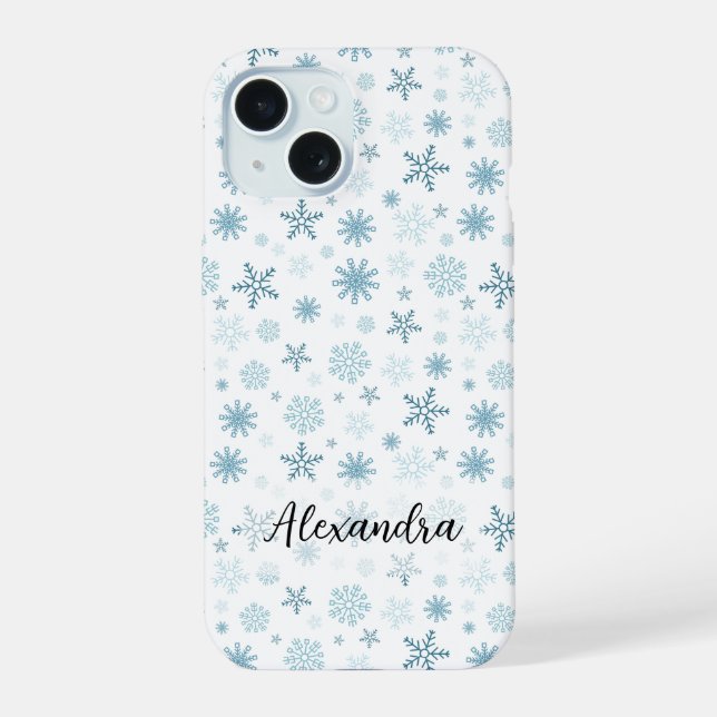 Copos de nieve en diferentes tonalidades de invier (Reverso )