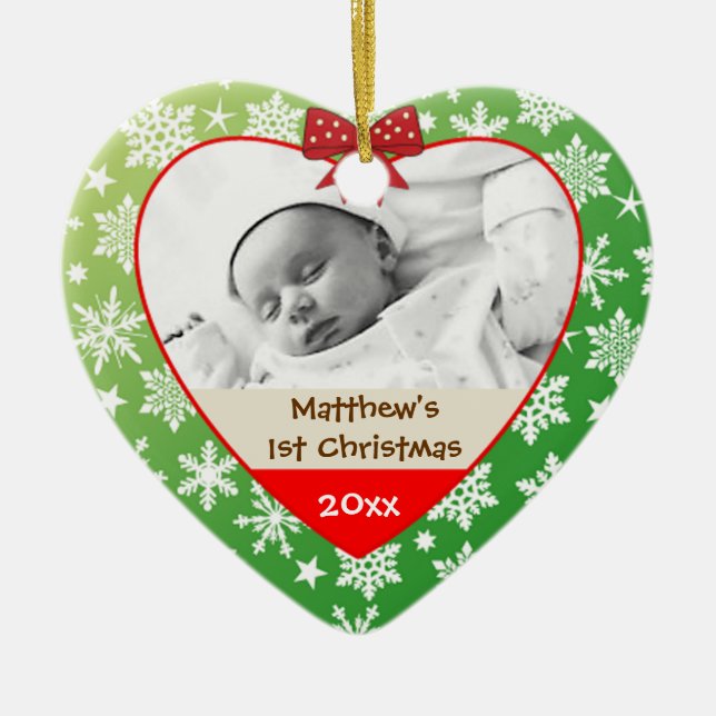 Copos de nieve en el ornamento del navidad del (Frente)