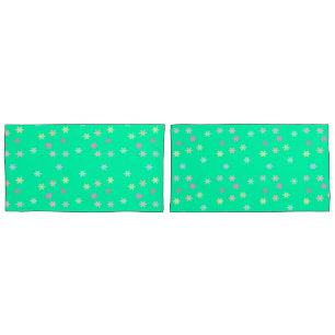 Copos de nieve en fundas de almohada de tamaño Kin