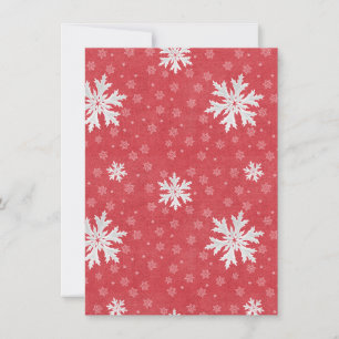 Copos de nieve en la invitación a los Navidades