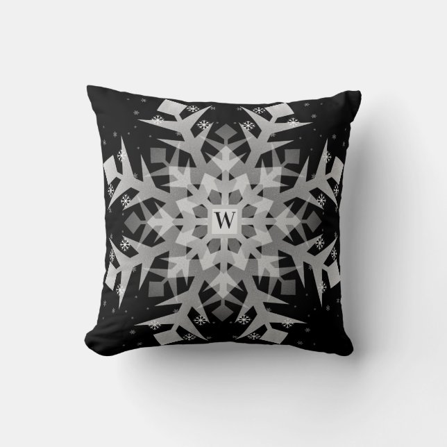 Copos de nieve en los Cojines decorativos de la Pl (Anverso)