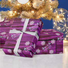 Copos de nieve en Papel de Regalo de Ladrillos Mor