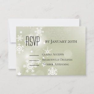 Copos de nieve en Sage RSVP con la espalda sabia