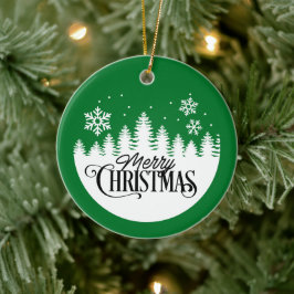 Copos de nieve Feliz Navidad - Ornamento de Navida