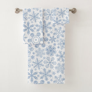 Copos de nieve grises en blanco roto