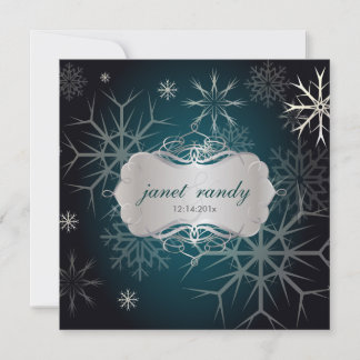 Copos de nieve, invitaciones a la boda invernal