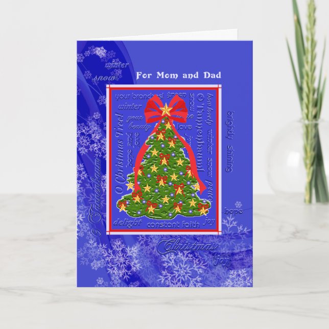 Copos de nieve mamá y papá del árbol de navidad O (Anverso)