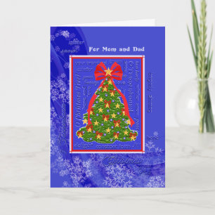 Copos de nieve mamá y papá del árbol de navidad O