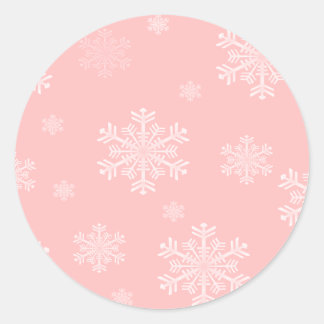 Copos de nieve rosa con blanco - Pegatinas de vaca