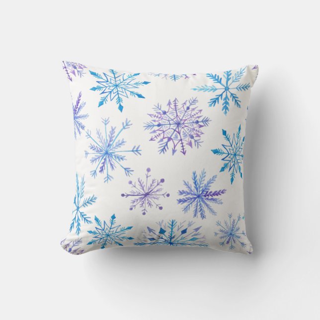 Copos de nieve simples pero elegantes | COJÍN DECO (Anverso)