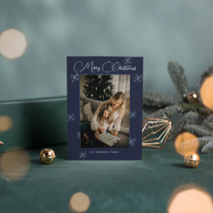 Copos de nieve   Tarjeta de vacaciones de fotograf