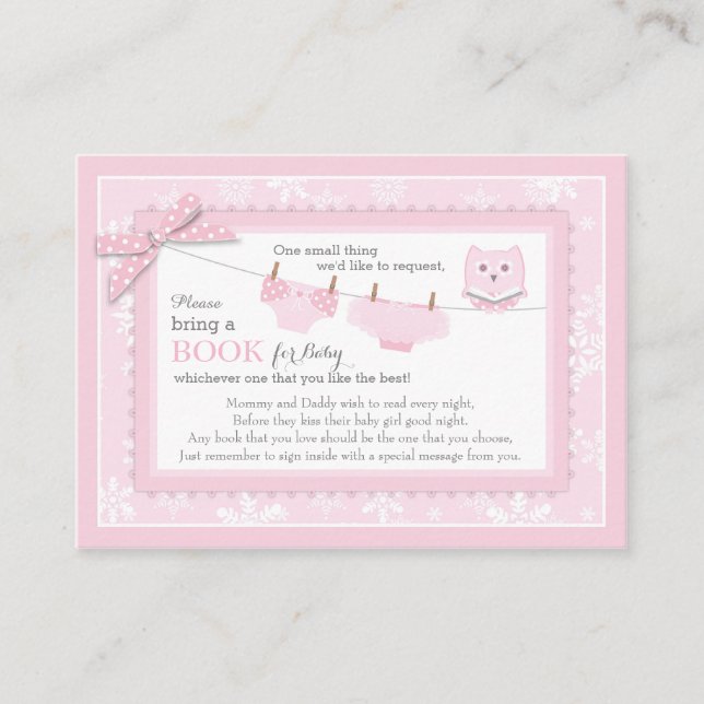 Copos de nieve Tutu Diaper Trae una tarjeta de lib (Anverso)