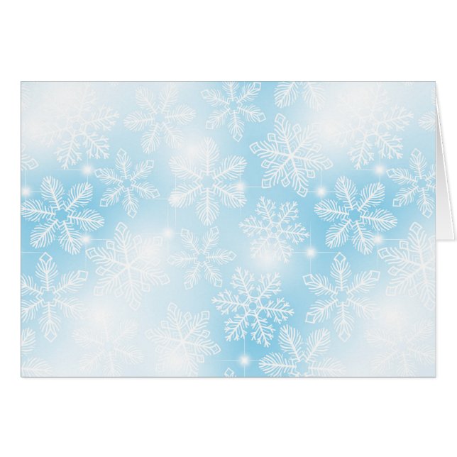Copos de nieve y luces azules (Anverso (Horizontal))