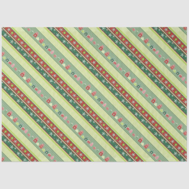 Copos de nieve y presentación de papel de tejidos (Anverso)