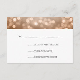 Copper Bokeh ilumina elegante matrimonio RSVP