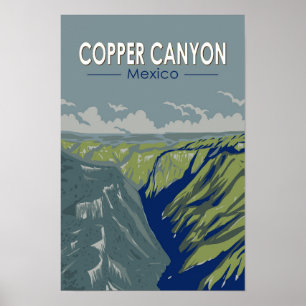 Copper Canyon México Viajes Arte Vintage