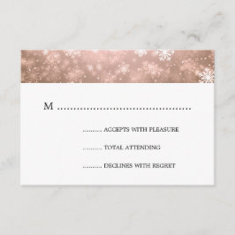 Copper Winter Wonderland Elegant Wedding RSVP