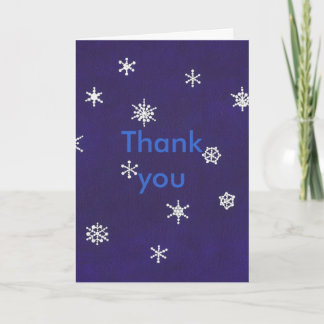 Copro de nieve en azul, tarjetas de agradecimiento