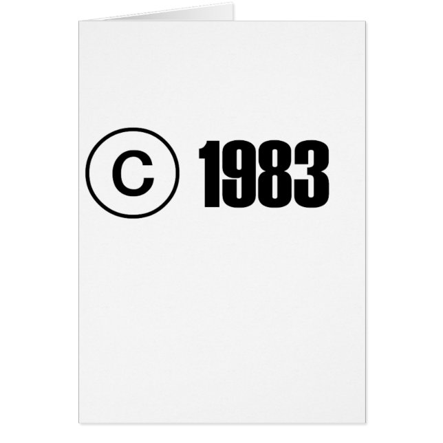 Copyright 1983 (Frente)