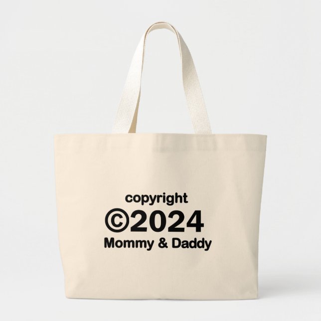 Copyright 2020 Bolsa de mamá y papá Tote (Frente)