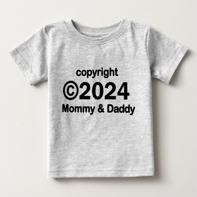 Copyright 2020 Camiseta de mamá y papá bebé (Anverso)