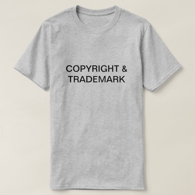 Copyright y marca comercial de camiseta (Diseño del anverso)