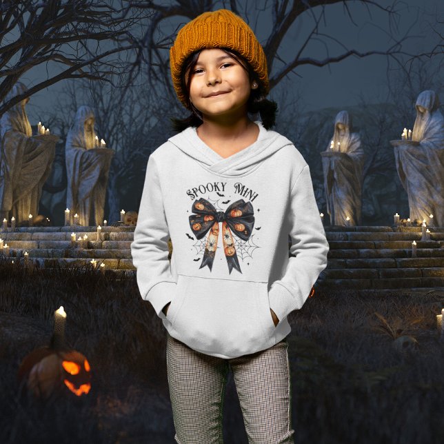 Coqueta Black Halloween Spooky Mini Bow (Black Halloween Spooky Mini Bow Coquette Hoodie)