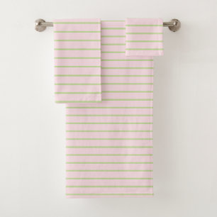 Coqueta Chic Preppy Rayas Verdes y Rosadas Pastel