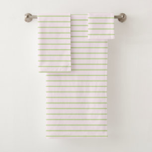 Coqueta Chic Preppy Rayas Verdes y Rosadas Pastel