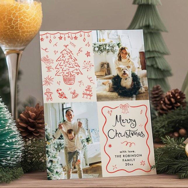 Coqueta de marco ondulado arde Feliz Navidad 2 Fot (Subido por el creador)