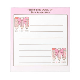 Coqueta Rosa Cuaderno Personalizado para Maestros