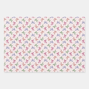 Coquette Bows Hojas De Papel De Envoltura