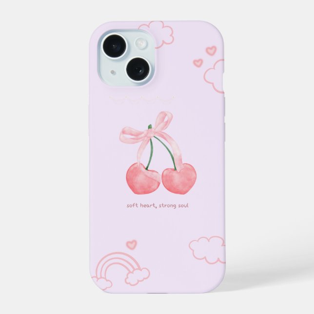 Coquette Cherry Cute Pink Bow (Reverso )