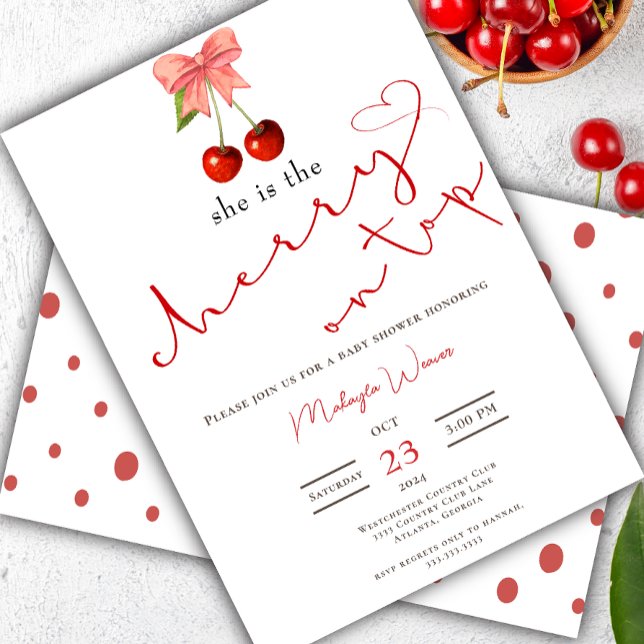 Coquette Cherry en la mejor invitación a ducha par (Subido por el creador)