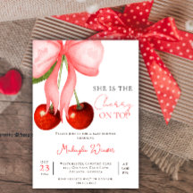 Coquette Cherry en la mejor invitación a ducha par