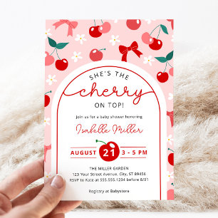 Coquette Cherry en la mejor invitación de Baby Sho