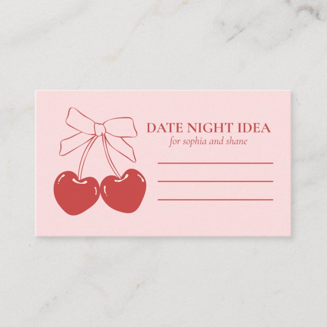 Coquette Date Idea Bridal Ducha Tarjeta de Invitac (Anverso)