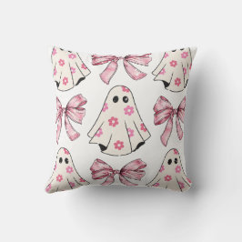 Coquette Fantasma Rosa Halloween Caída de almohada