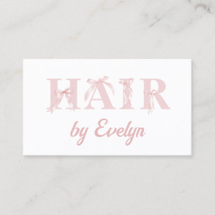 Coquette Hair QR Code tarjeta de visita