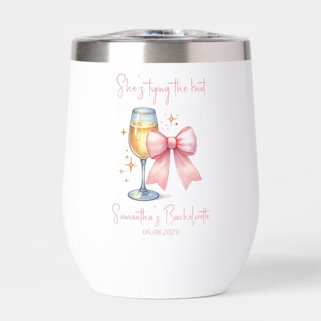 Coquette Pink Bow Bachelorette (Frente)