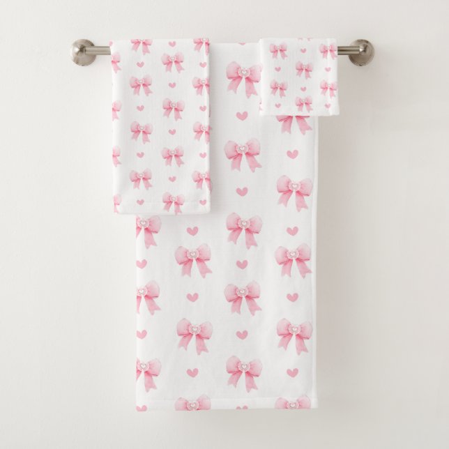 Coquette Pink Bows Ribbons Seamless Pattern (In situ)