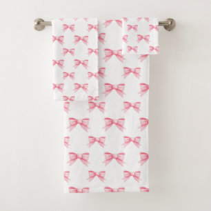Coquette Pink Bows Ribbons Seamless Pattern