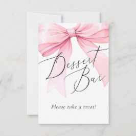 Coquette rosa Bow Desserbar Bridal Shower