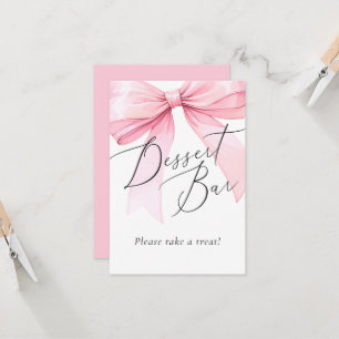 Coquette rosa Bow Desserbar Bridal Shower
