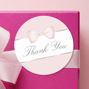 Coquette rosa bow gracias pegatina