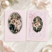 Coquette Rosa Lazo Navidad Grandmillennial Familia