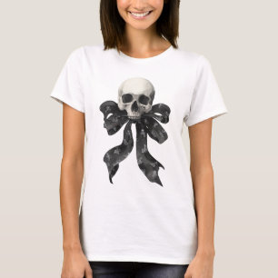 Coquette Skull Bow Camiseta Gótica