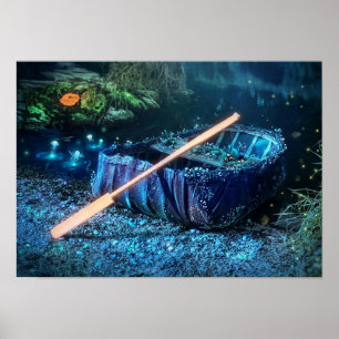 Coracle Galés Encantado - Arte Bioluminiscente