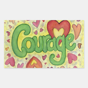 Coraje Corazón Palabras Inspiradoras Etiquetas Peg