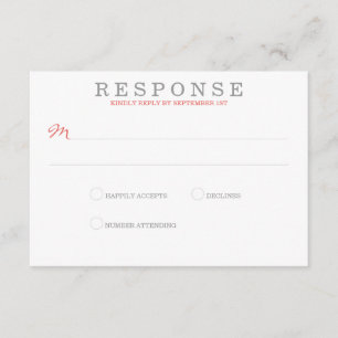 Coral Beach Wedding RSVP